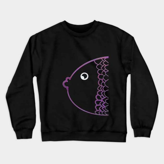 Colorful karp rainbow purple Crewneck Sweatshirt by Uwaki